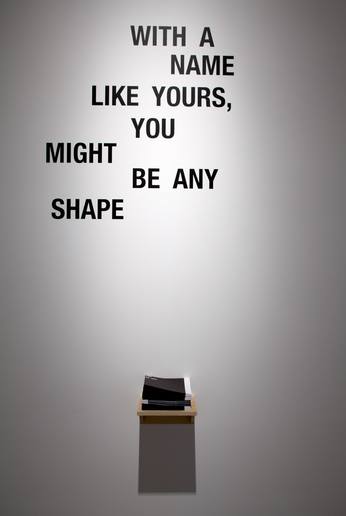 With a Name Like Yours... Installation View