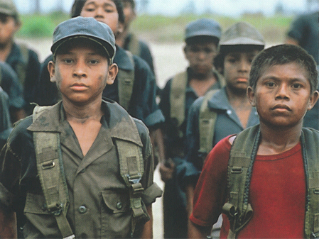 Film still from Ballad of the Little Soldier 1984