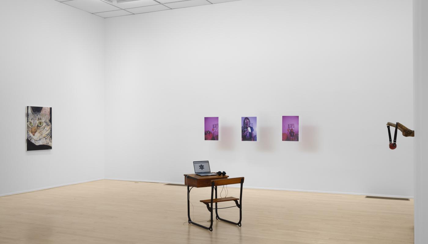 Installation view from the opening reception of the 20th Annual Guest Juried Undergraduate Exhibition, University Art Galleries, UC Irvine, 2025. Photo by Yubo Dong.