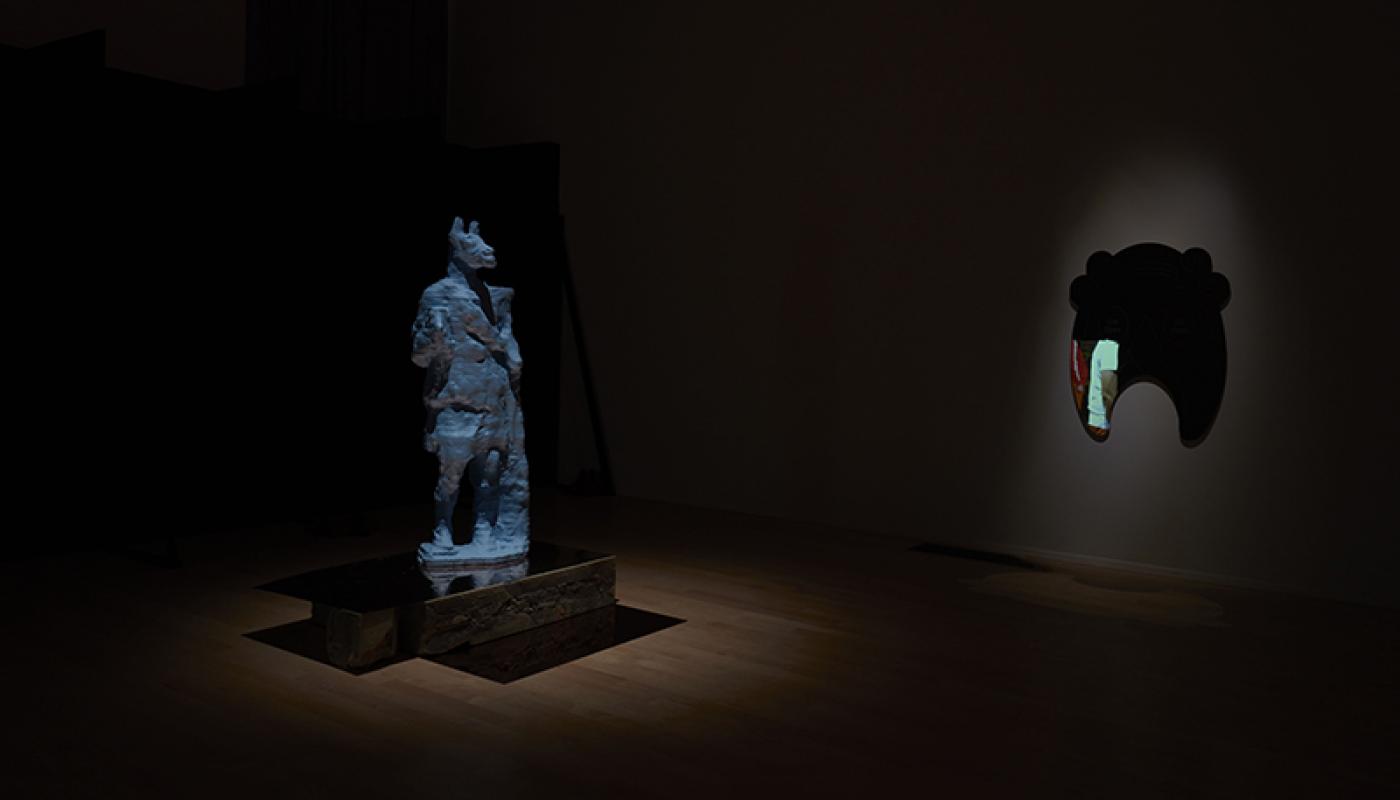 Caleb Engstrom "The Face of Another" installation view. University Art Gallery, UC Irvine © 2020. Photo: Paul Salveson Caleb Engstrom "The Face of Another" installation view. UC Irvine © 2020. Photo: Paul Salveson