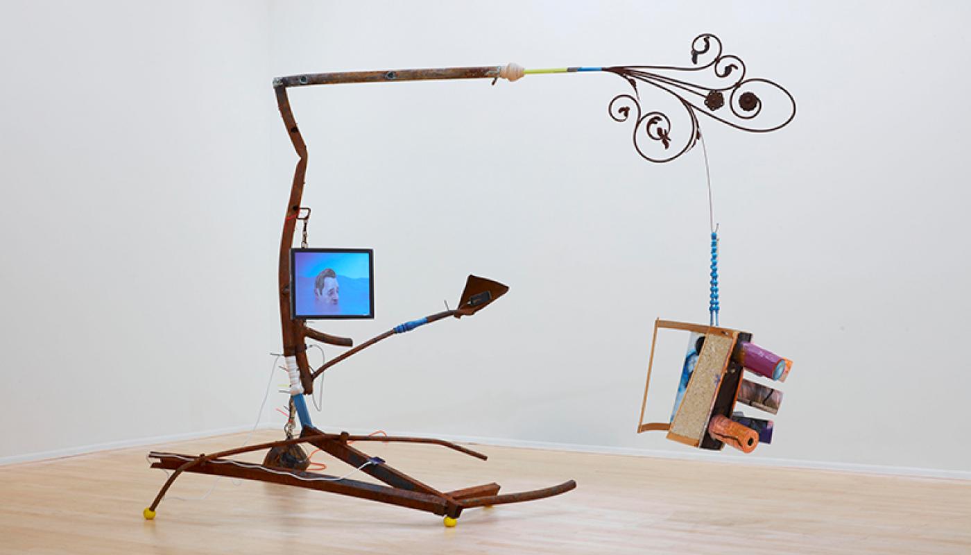 Chris Warr, "Tails of Tales" installation view, University Art Gallery, UC Irvine © 2020. Photo: Paul Salveson Chris Warr, "Tails of Tales" installation view, UC Irvine © 2020. Photo: Paul Salveson