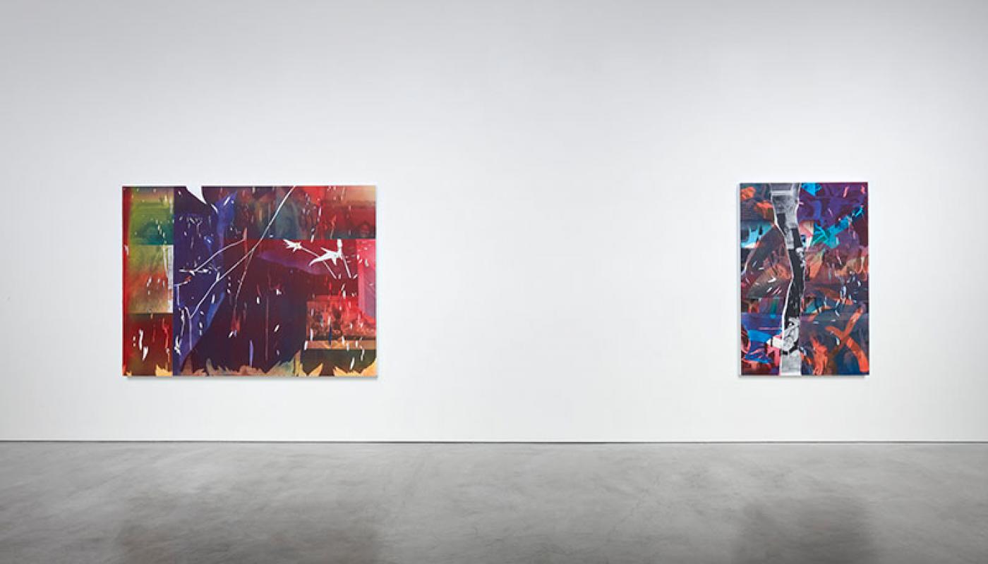 Jackson Hunt, “New American Paintings,” installation view, CAC Gallery, UC Irvine © 2020. Photo: Paul Salveson Jackson Hunt, “New American Paintings,” installation view, UC Irvine © 2020. Photo: Paul Salveson