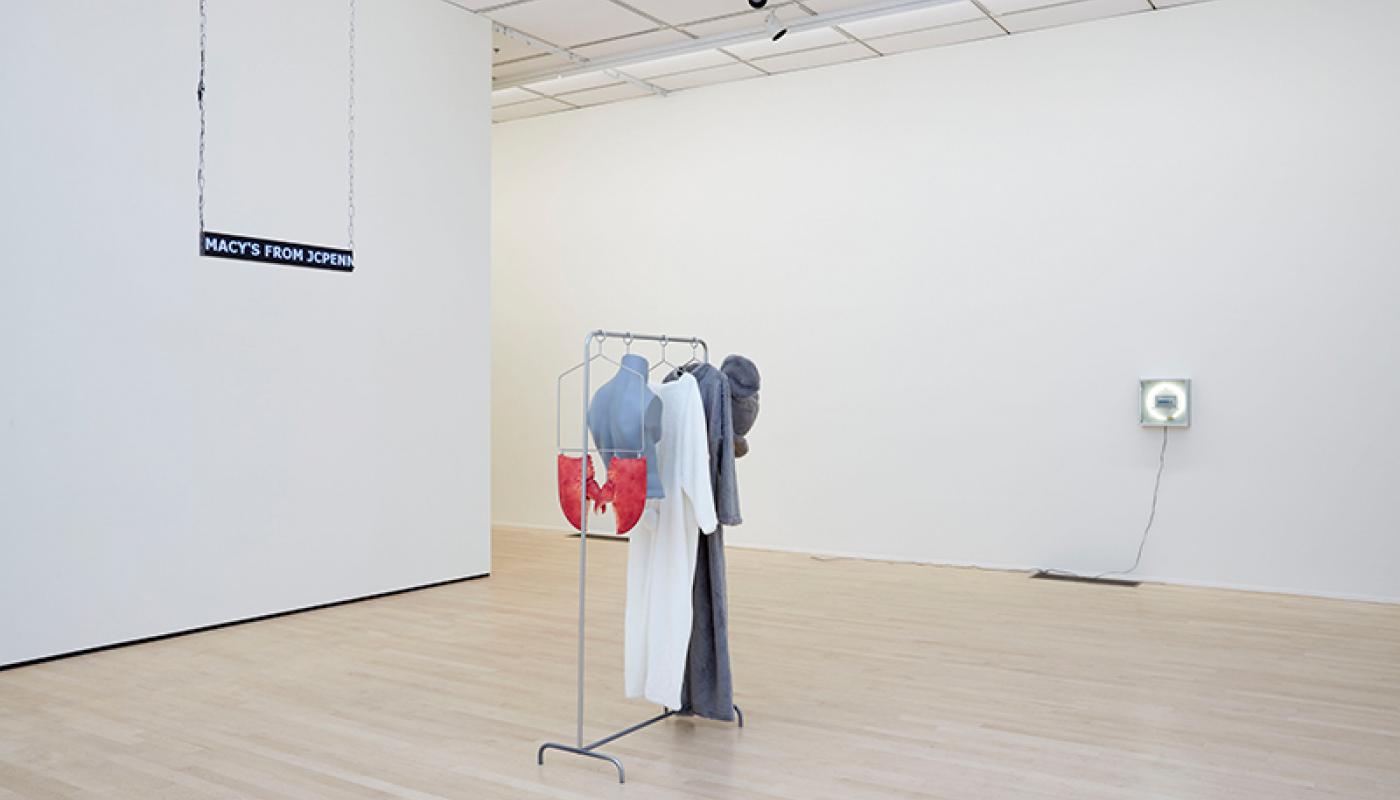 Ellen Schafer, “Adult Costume,” installation view, University Art Gallery, UC Irvine © 2020. Photo: Paul Salveson.
