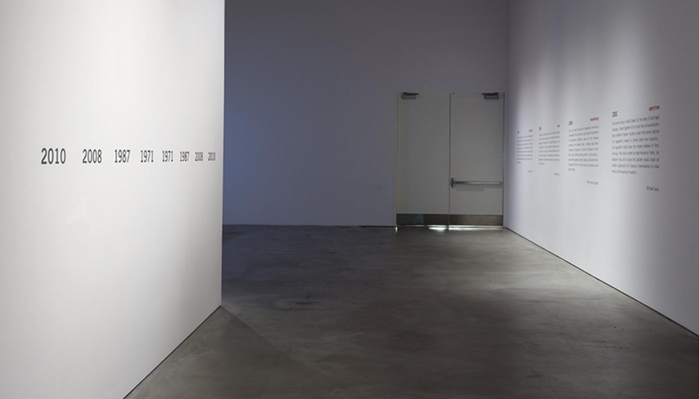 Libidinal Economies: Art in the Age of Bull Markets_installation view © 2015 UCI UAG